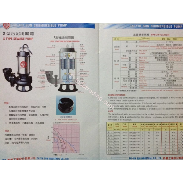 Tai-Yih Sun Large Capacity Submersible Pump
